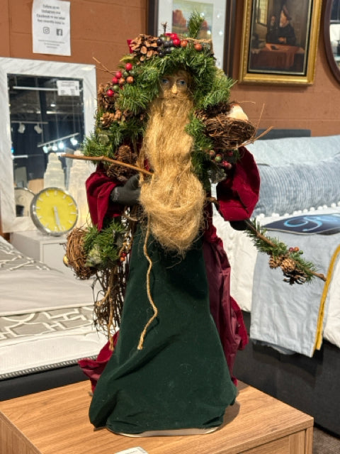 Tall Woodland Santa Claus Decoration