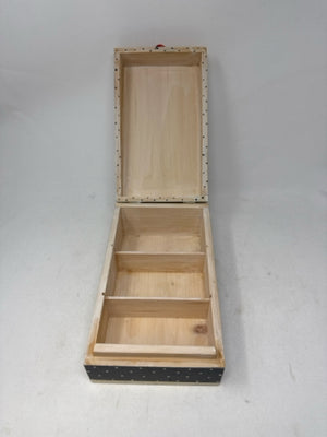 Tole Painted Wooden Recipe Box
