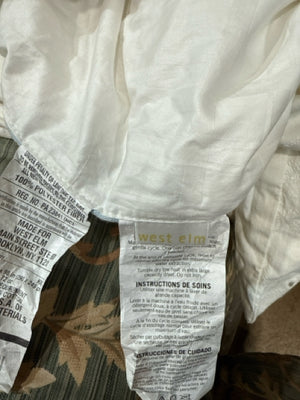 King Size White Eyelet Duvet Cover with West Elm Duvet Insert [MHF]