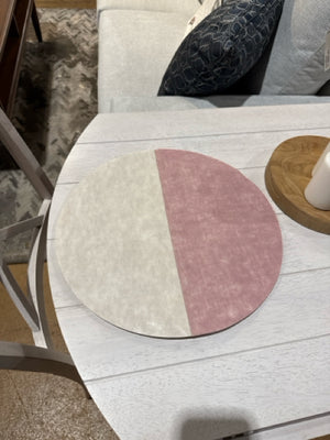 Uashmama 5 Round TEC Spezzato Waxed Washable Paper Placemats Made in Italy [MHF]