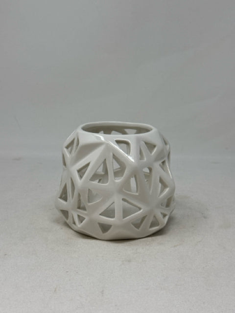 White Geometric Ceramic Table Decor [MHF]