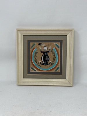 Authentic Navajo Sandpainting Father Sky by M. Curtis