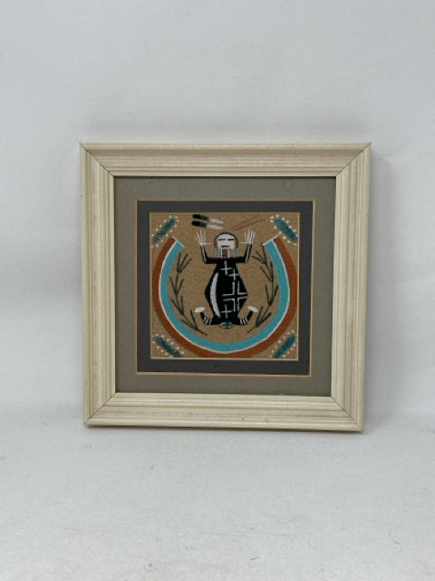 Authentic Navajo Sandpainting Father Sky by M. Curtis