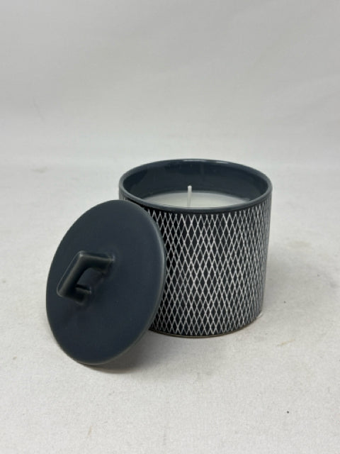 Simons Black/White Ceramic Candle Jar with Lid [MHF]