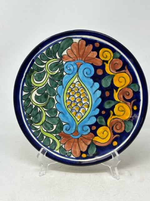 Mexican Talavera Decorative Plate with Stand