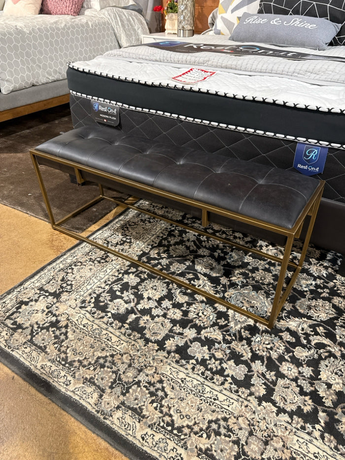 Four Hands Top Grain Leather Bench