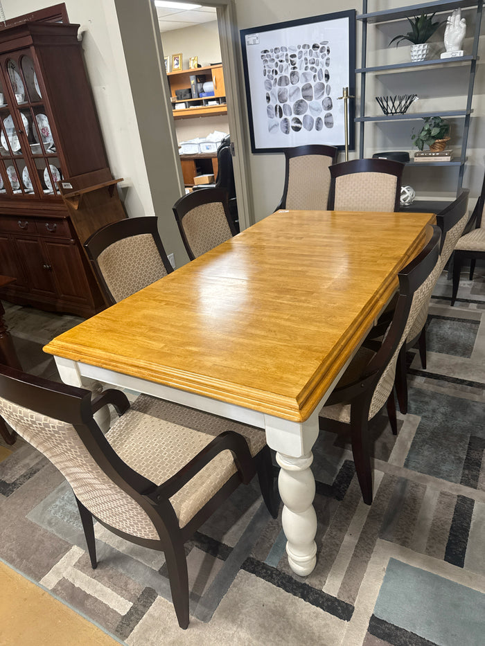 Solid Wood Dining Table With Leaf