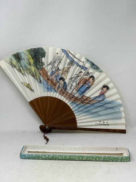 Hand Painted Korean Fan in Box