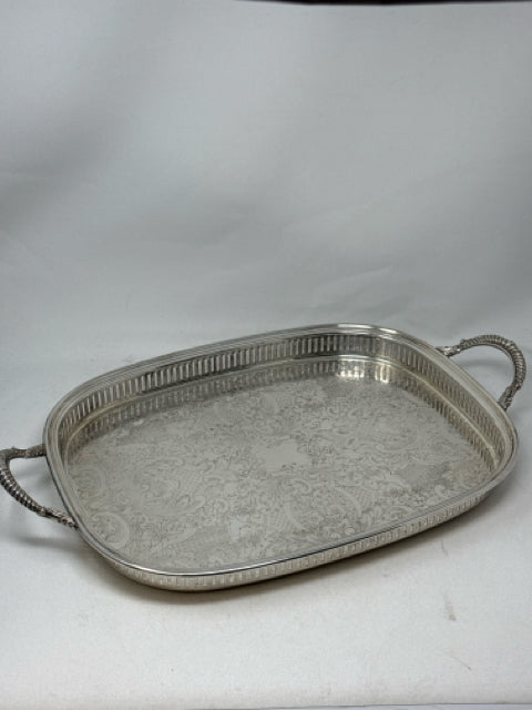 Rectangular Silver Viking Plate Tray