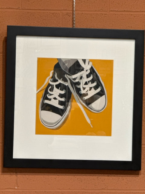 Lowtops (Black on Yellow) by John W. Golden Art Print [MHF]