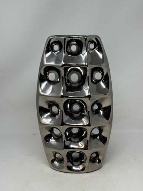 Silver Ceramic Vase
