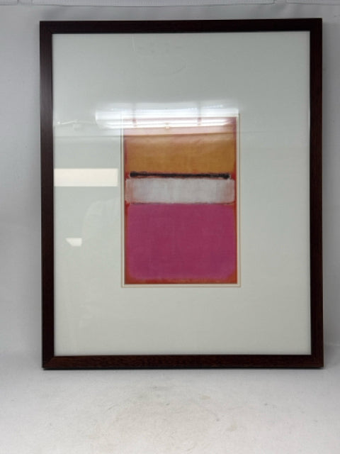 Brown Framed Modern Abstract Wall Art by Mark Rothko