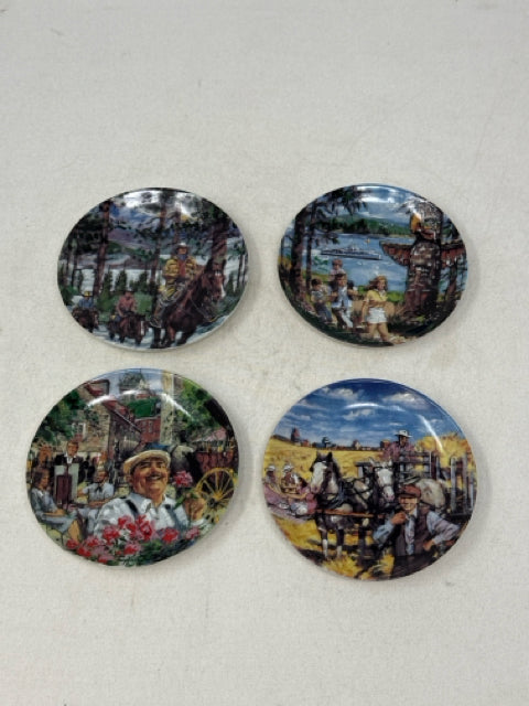 Set of 4 Canadian Portraits Plate Miniature Collection