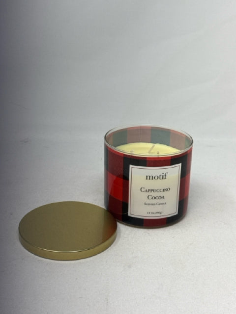 Red & Black Plaid Cappuccino Cocoa Scented Candle