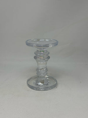 Iridescent Glass Pillar Candle Holder