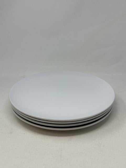 Set of 4 Ikea White Dinner Plates [MHF]