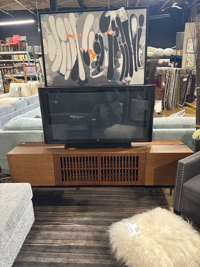 4 Door Walnut T.V. Stand