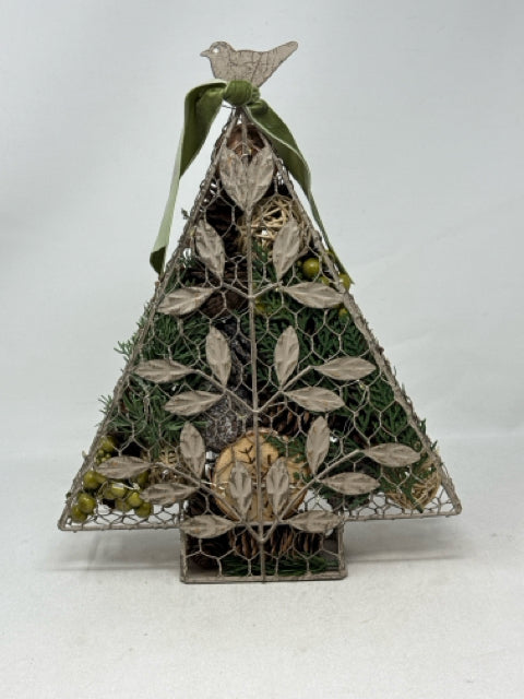 Pier 1 Imports Metal Wire Christmas Tree with Natural Elements