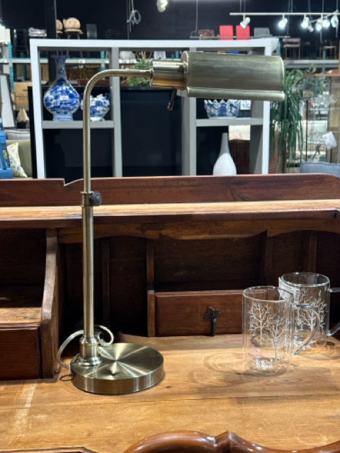 Antique Brass Finish Metal Desk Lamp [MHF]