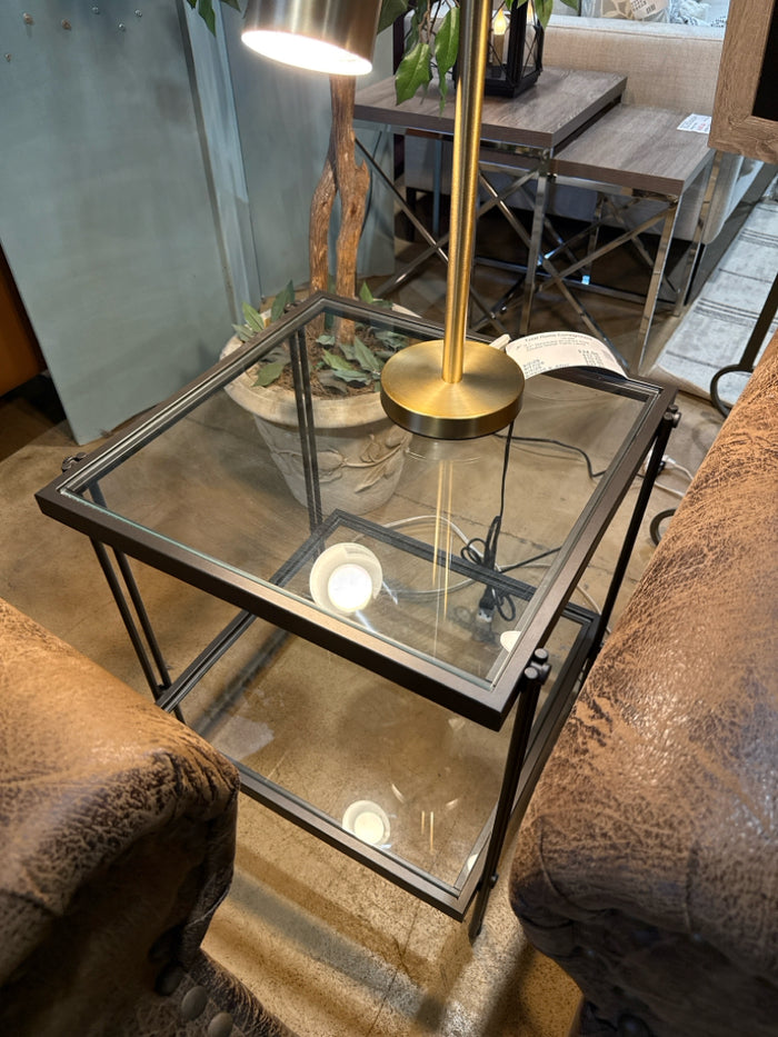 Glass & Metal End Table [MHF]