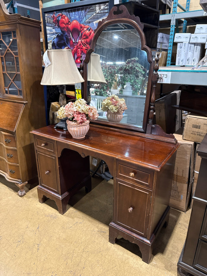Malcom 2 Drawer 2 Door Mahogany Vanity