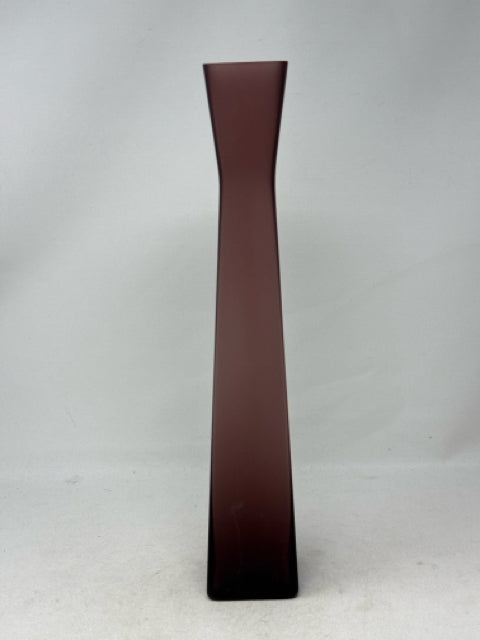 Tall Square Mauve Matte Vase