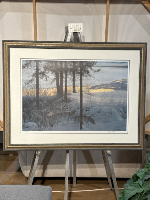 Robert Bateman "Edge of Night - Timber Wolves" Signed/Numbered Print