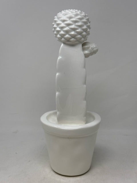 Decorative White Ceramic Cactus Statue [MHF]