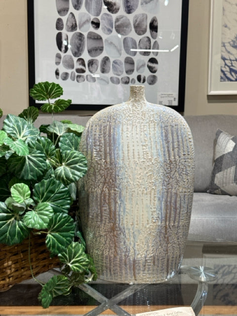 Decorative Neutral Ceramic Wide Vase