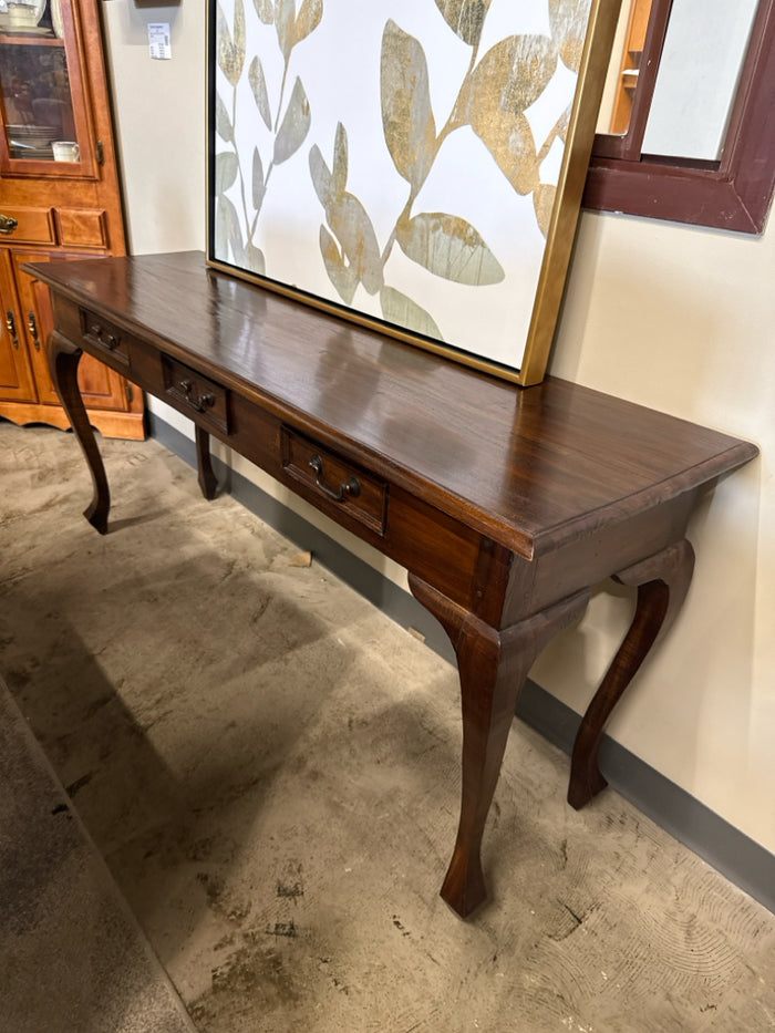 3 Drawer Wood Console Table (Damaged Split)
