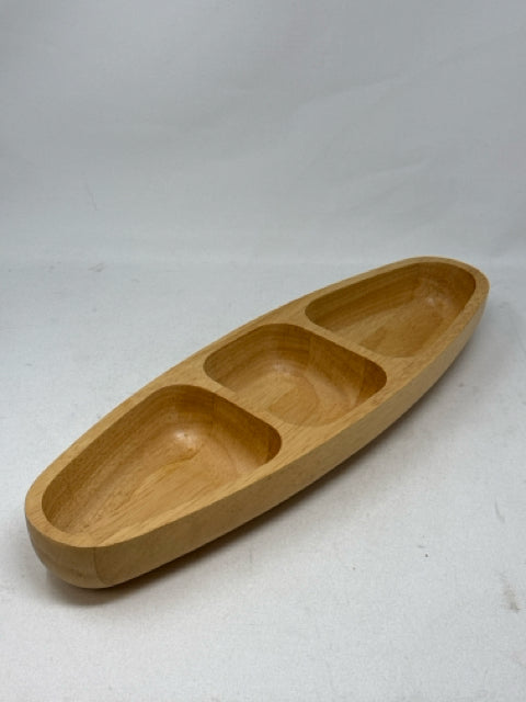 Oval Wooden Serving Bowl