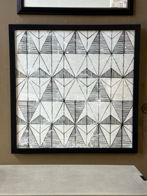 Square Black Framed B/W Abstract Wall Art [MHF]