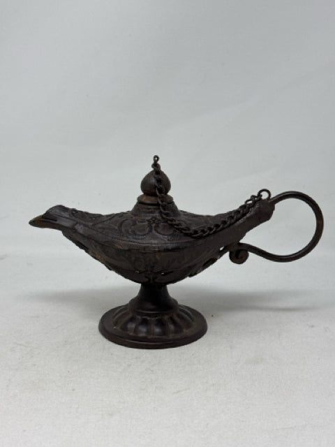 Bronze Cast Iron Aladdin Genie Lamp Replica
