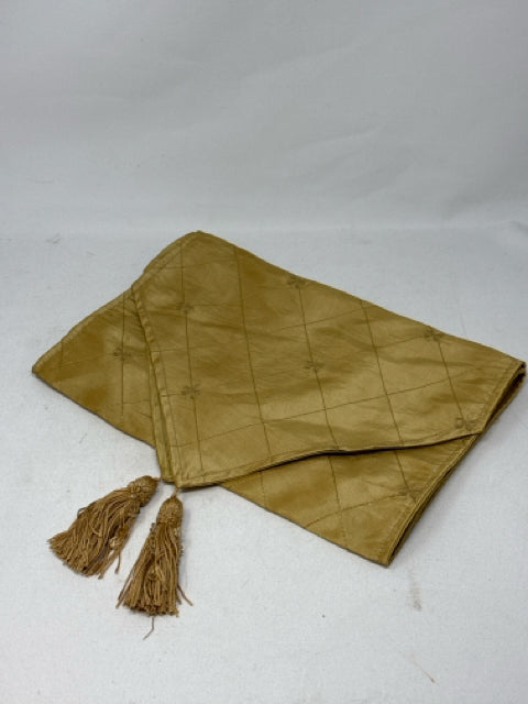 Gold Tassel Table Runner