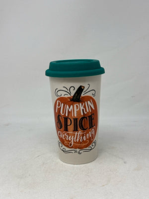 Pumpkin Spice Ceramic To Go Coffee Mug