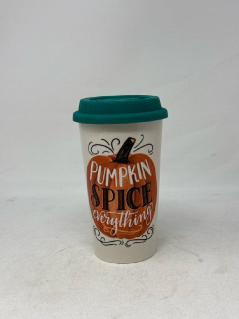 Pumpkin Spice Ceramic To Go Coffee Mug