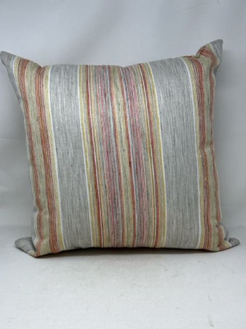 Grey/Orange/Yellow/Blue Stripped Pillow [MHF]