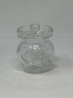 Pinwheel Crystal Condiment Jar