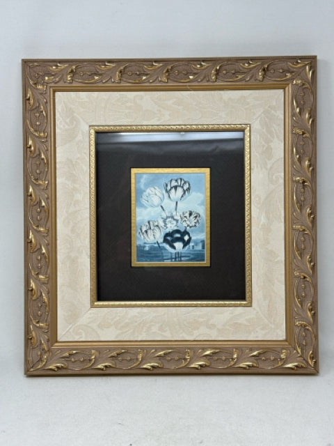 Ornate Gold Framed Floral Wall Art