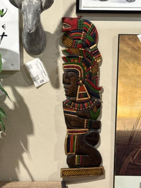 Hand Crafted Wooden Totem Wall Decor