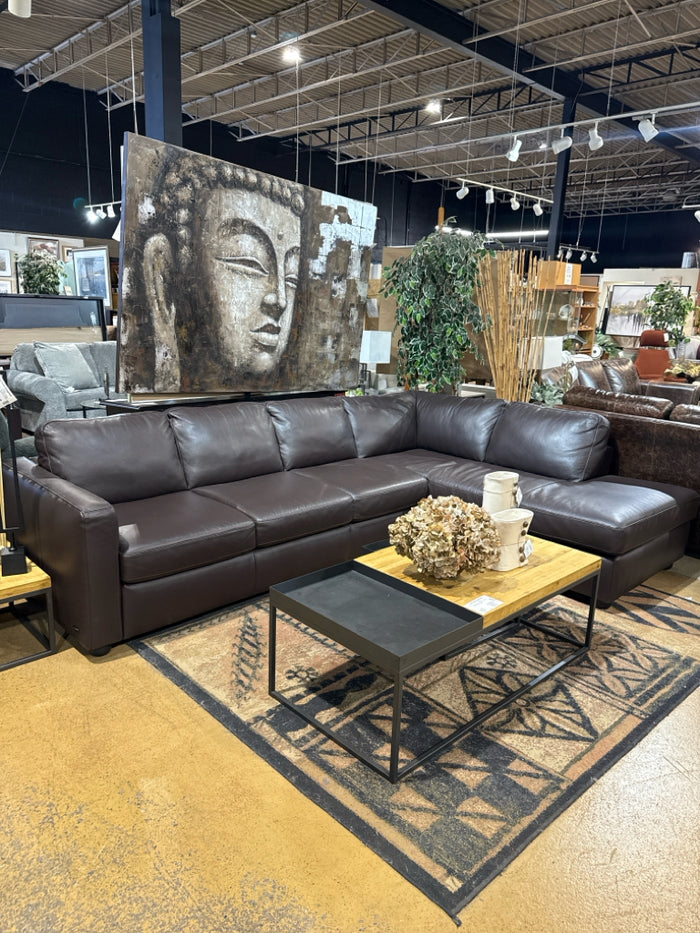 Natuzi Genuine LEather 2 Piece Sectional