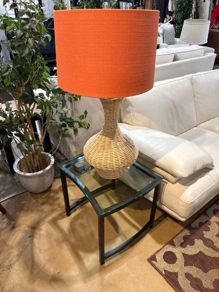 Glass Top & Metal Base End Table