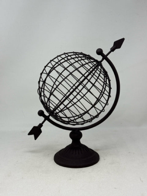Brown Metal Decorative Globe [MHF]