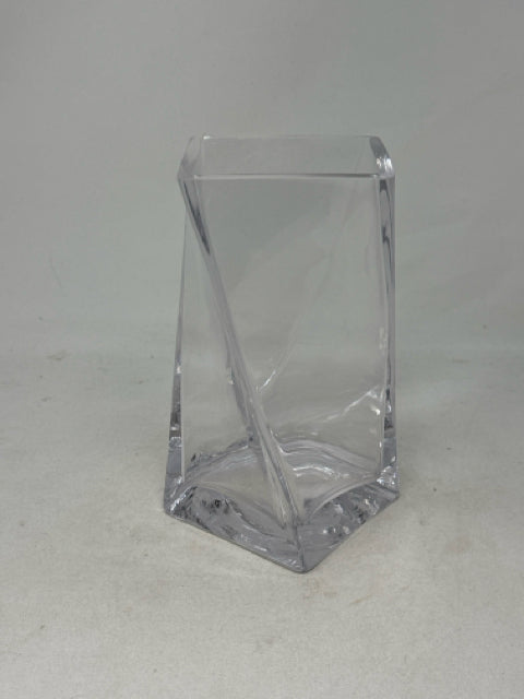 Twisted Square Glass Vase