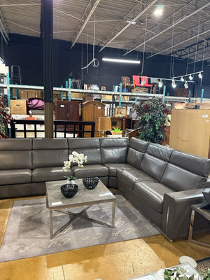 Jaymar 4 Piece Genuine Leather Sectional With Adjustable Head rests