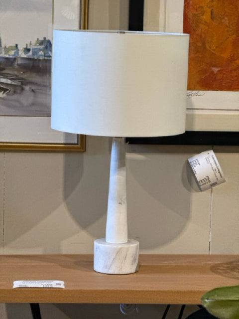 Renwil Normanton White Marble Base White Shade Table Lamp [MHF]