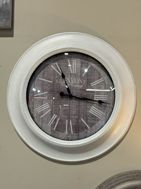 Round White Plastic Glenmont Wall Clock