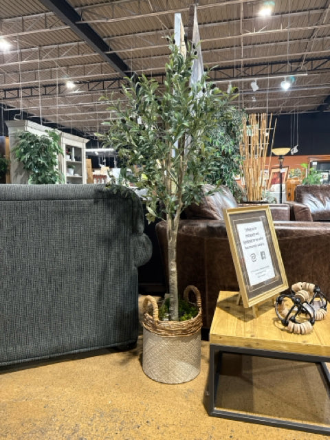 5' Artificial Olive Tree in Decorative Basket