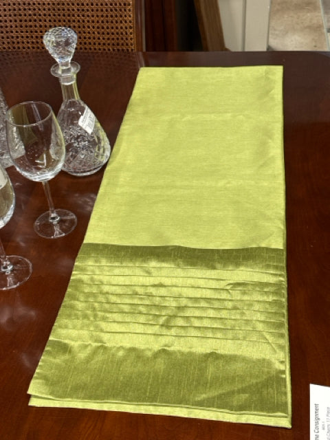Green Satin Table Runner