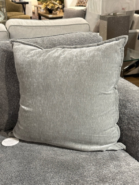 Large Grey Velvet Down Alternative Pillow [MHF]